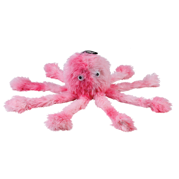 pink octopus plush dog toy