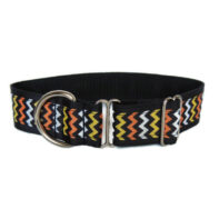 orange and black chevrons walking collar